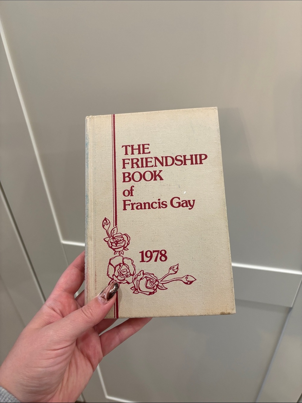 The Friendship Book of Francis Gay 1978 - Cream Cover with Red Print